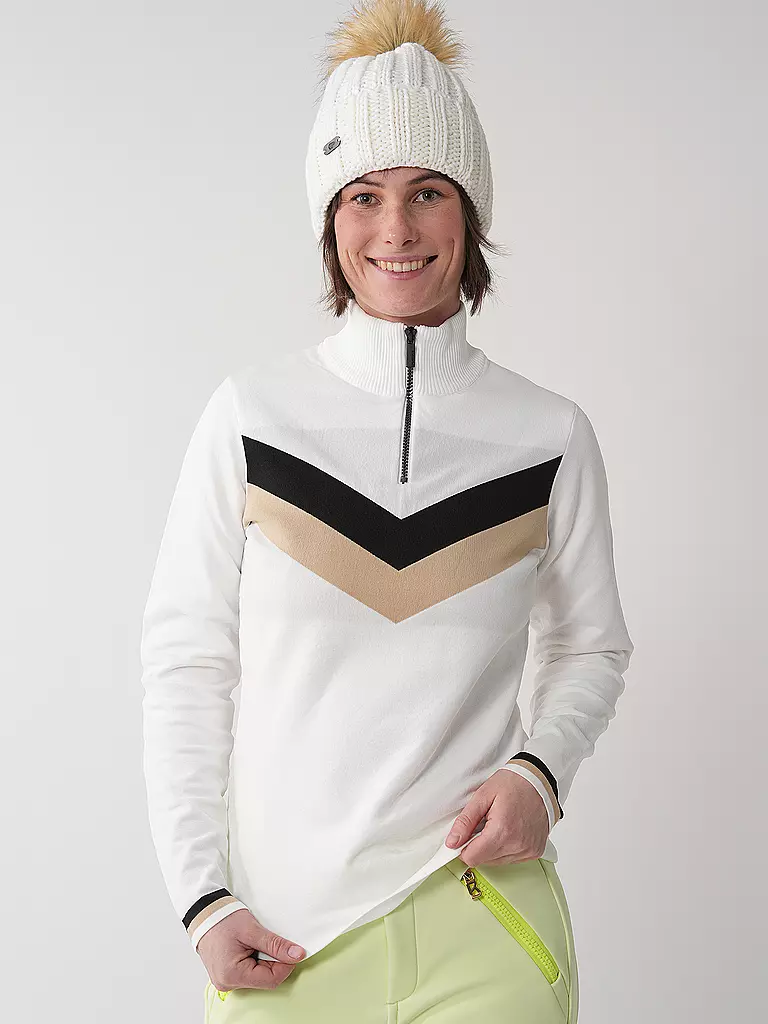 ICEPEAK | Damen Unterzieh Zipshirt Elwell | weiss