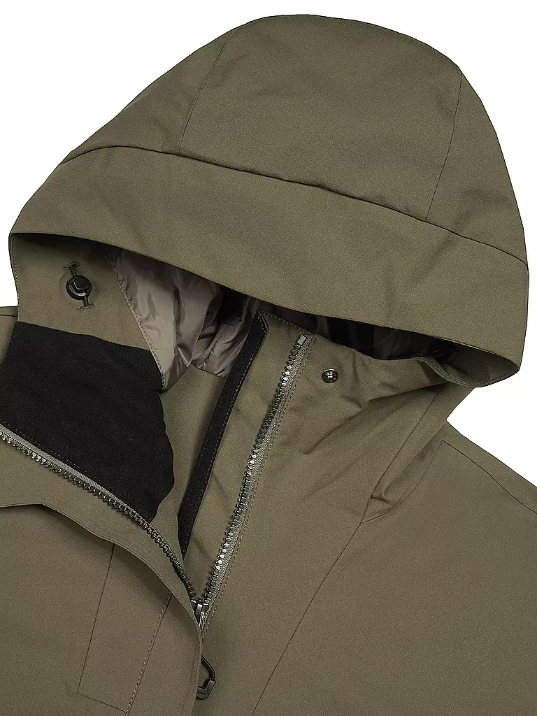 ICEPEAK | Damen Wintermantel Minier Hoodie | olive