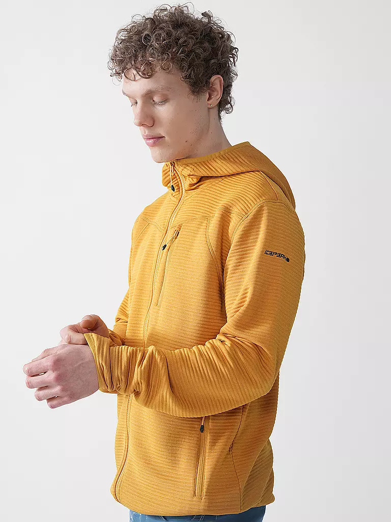 ICEPEAK | Herren Fleecejacke Beckley Hoodie | senf
