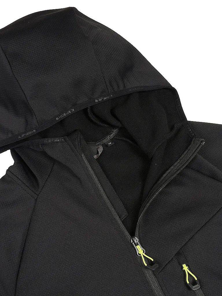 ICEPEAK | Herren Fleecejacke Danby Hoodie | schwarz