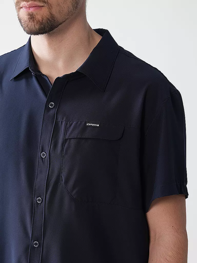 ICEPEAK | Herren Hemd Burns | dunkelblau