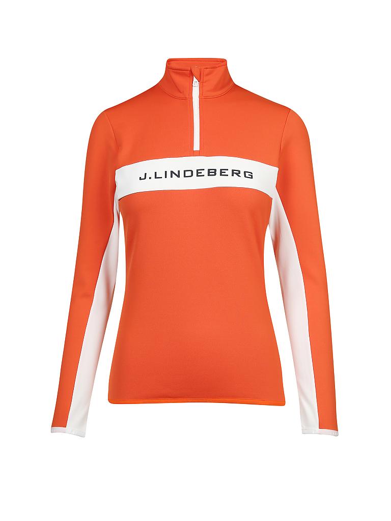 J.LINDEBERG Damen SkiUnterzieher Kimball Quarter Zip orange