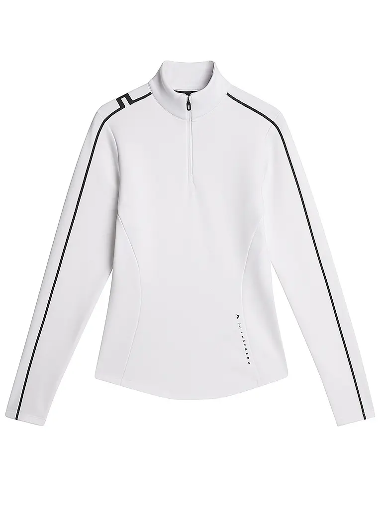J.LINDEBERG | Damen Unterzieh Zipshirt  Nefe Quarter Zip Mid Layer  | Weiss