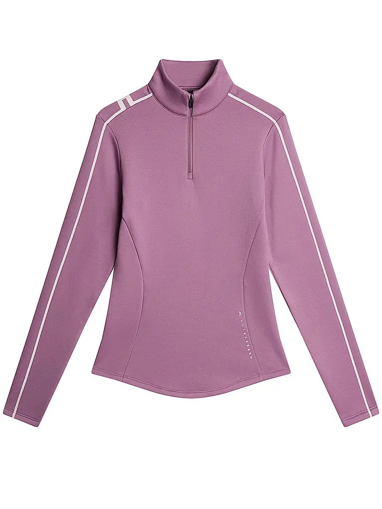 J.LINDEBERG | Damen Unterzieh Zipshirt  Nefe Quarter Zip Mid Layer  | Lila