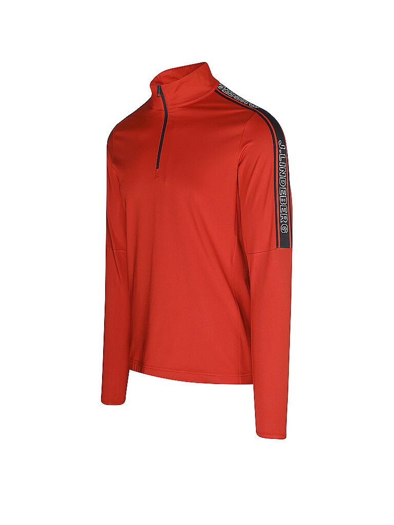 J.LINDEBERG | Herren Unterzieh Zipshirt William | rot