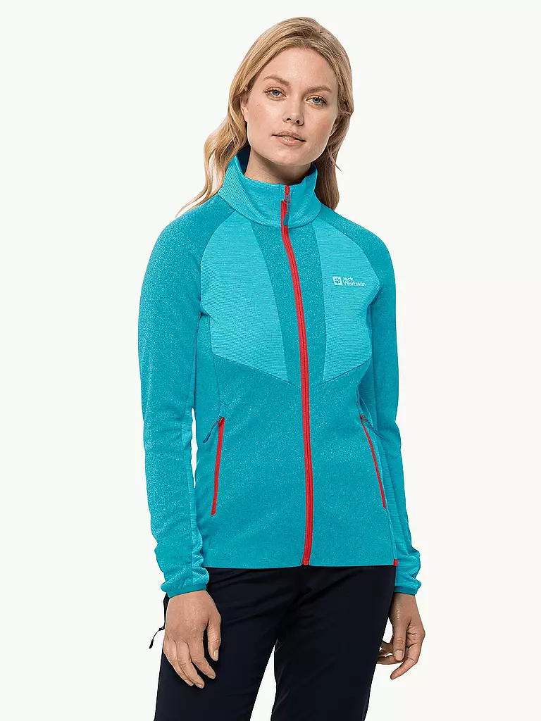 JACK WOLFSKIN | Damen Fleecejacke Blattsteig  | türkis