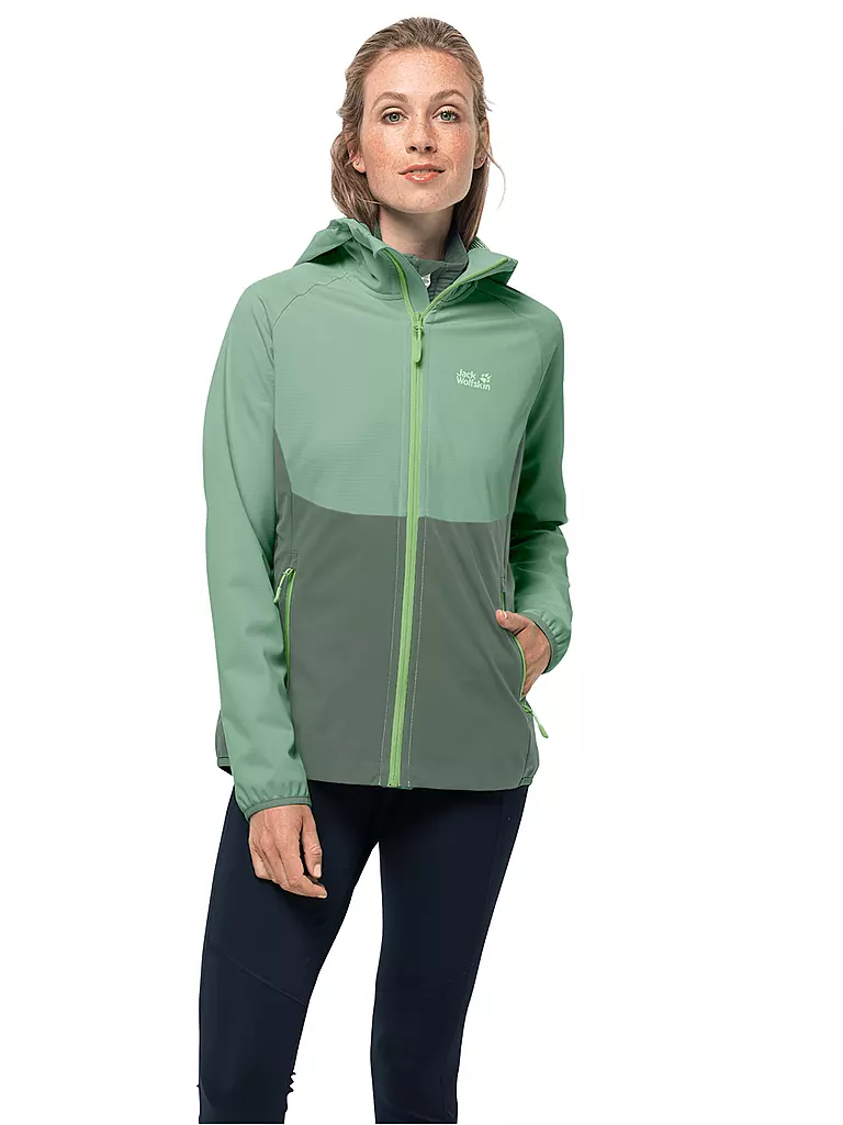 JACK WOLFSKIN | Damen Softshell Jacke Go Hike | olive