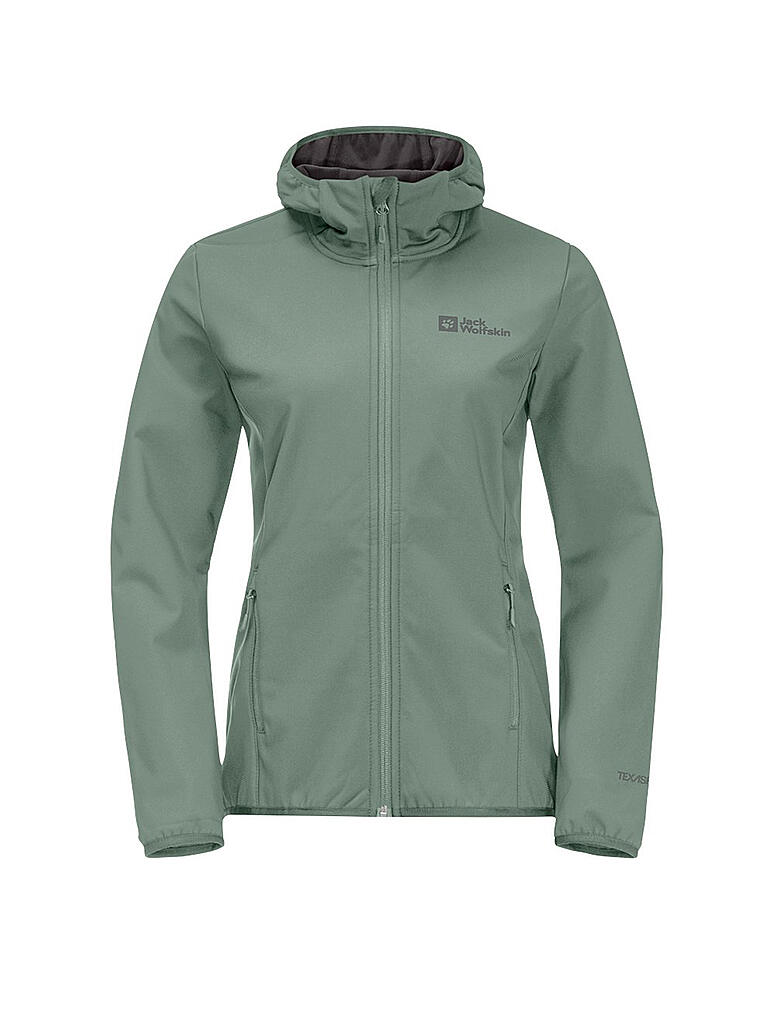 JACK WOLFSKIN Damen Softshelljacke Bornberg Hoodie olive