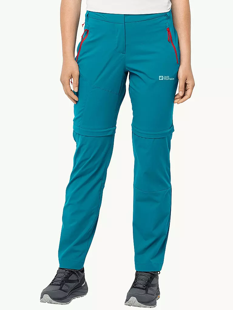 JACK WOLFSKIN | Damen Wanderhose Glastal Zip Off | türkis