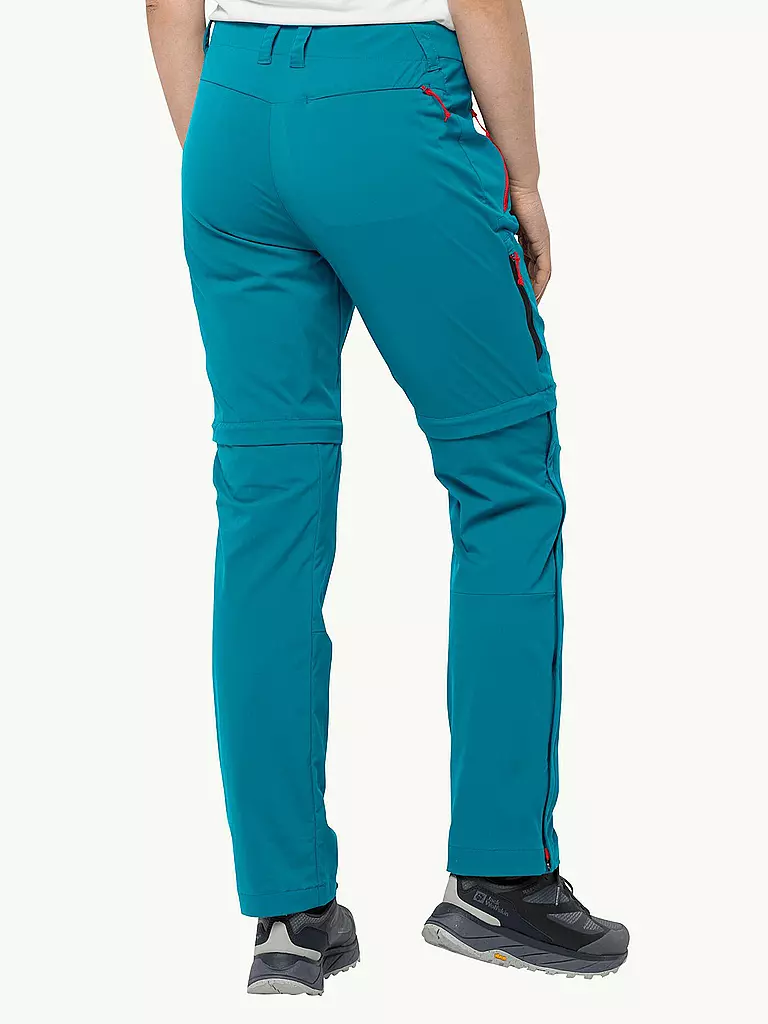 JACK WOLFSKIN | Damen Wanderhose Glastal Zip Off | türkis