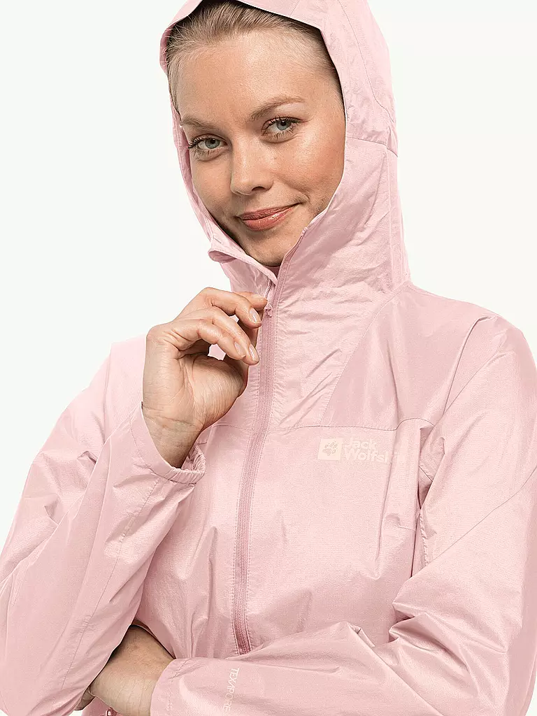 JACK WOLFSKIN | Damen Wanderjacke Prelight 2.5l Hoodie | koralle