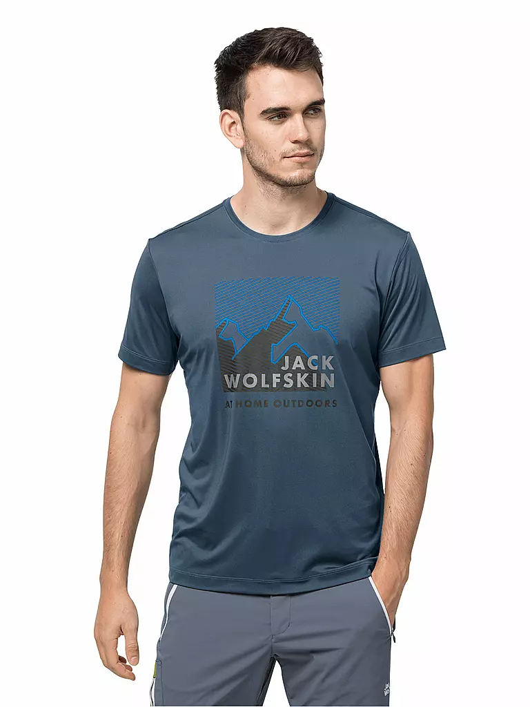 JACK WOLFSKIN | Herren Funktionsshirt Peak Graphic | blau