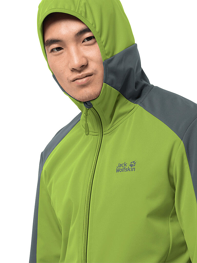 JACK WOLFSKIN Herren Softshelljacke Go Hike Hoodie gelb