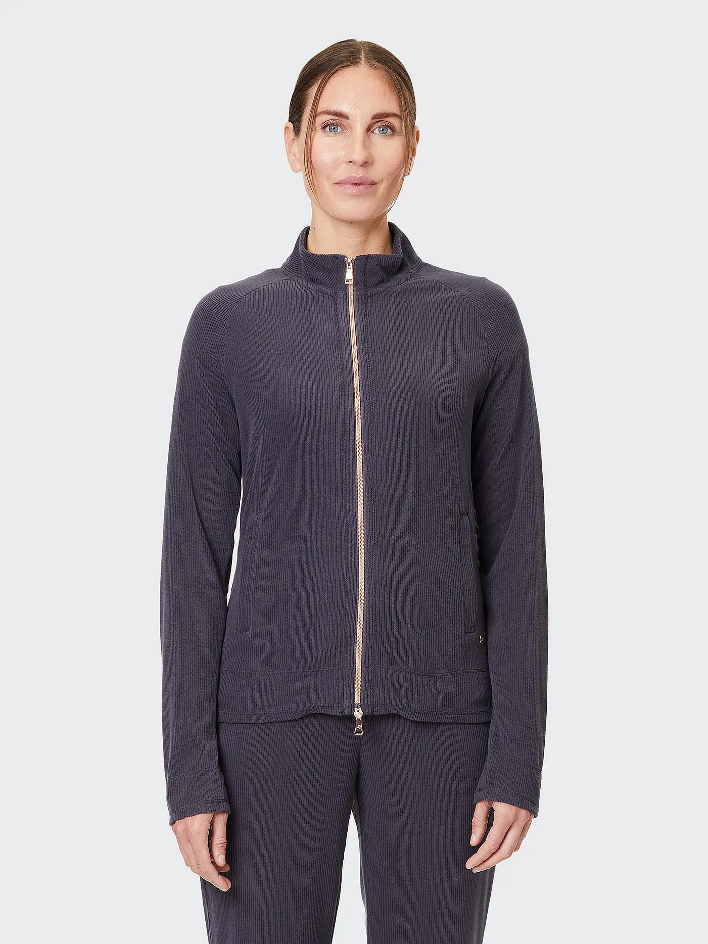 JOY SPORTSWEAR | DAmen Fleecejacke Josy Cord | dunkelblau