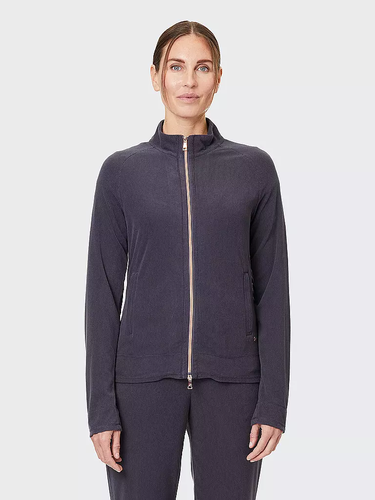 JOY | DAmen Fleecejacke Josy Cord | dunkelblau