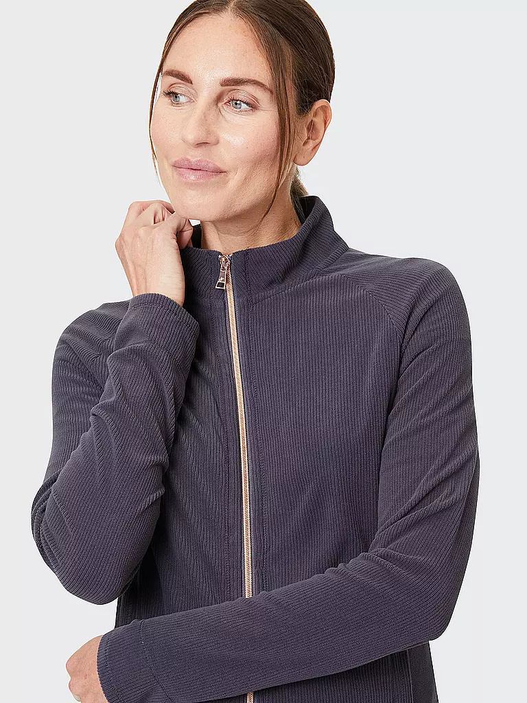 JOY | DAmen Fleecejacke Josy Cord | dunkelblau