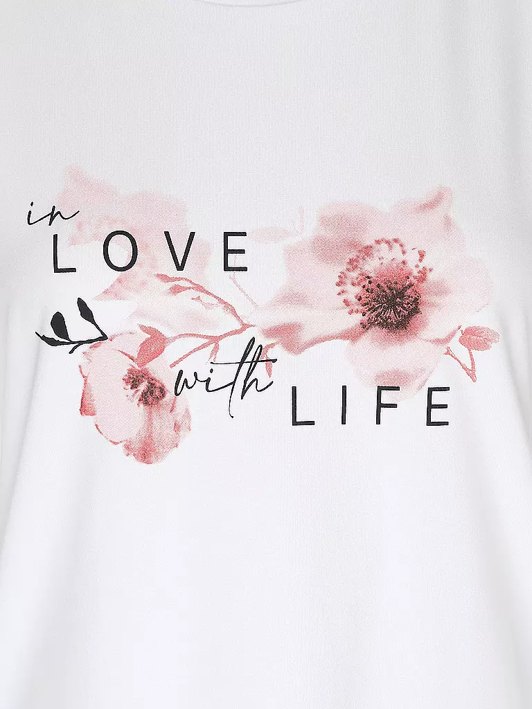 JOY | Damen T-Shirt Luzie in Love with Life | weiss