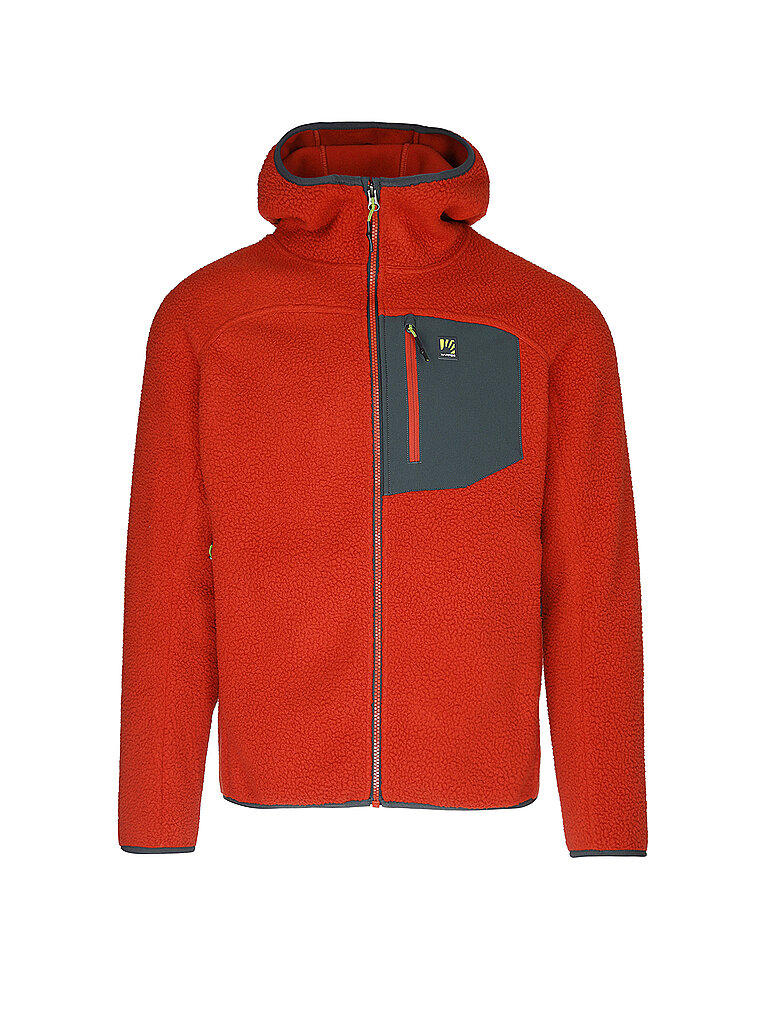 Karpos Herren Fleecejacke Moiazza Retro Hoodie rot