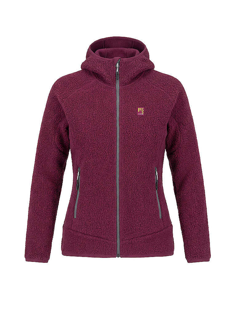 Karpos Damen Fleecejacke Moiazza Retró Hoodie dunkelrot