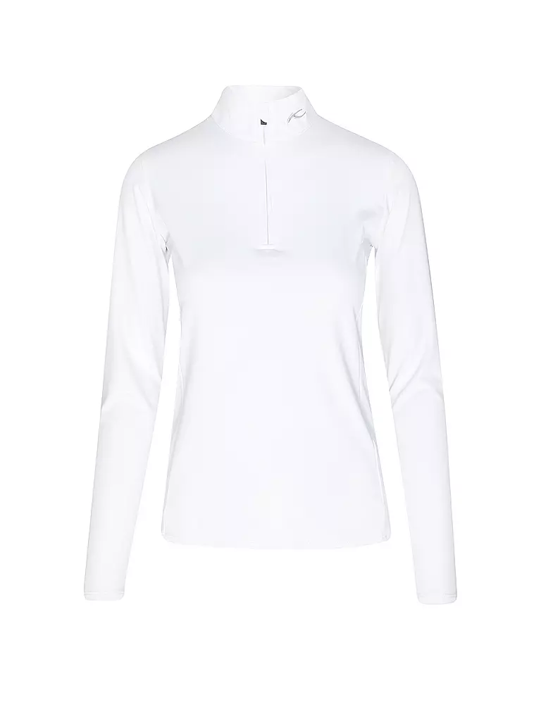 KJUS | Damen Unterzieh Zipshirt Motion Print | weiss
