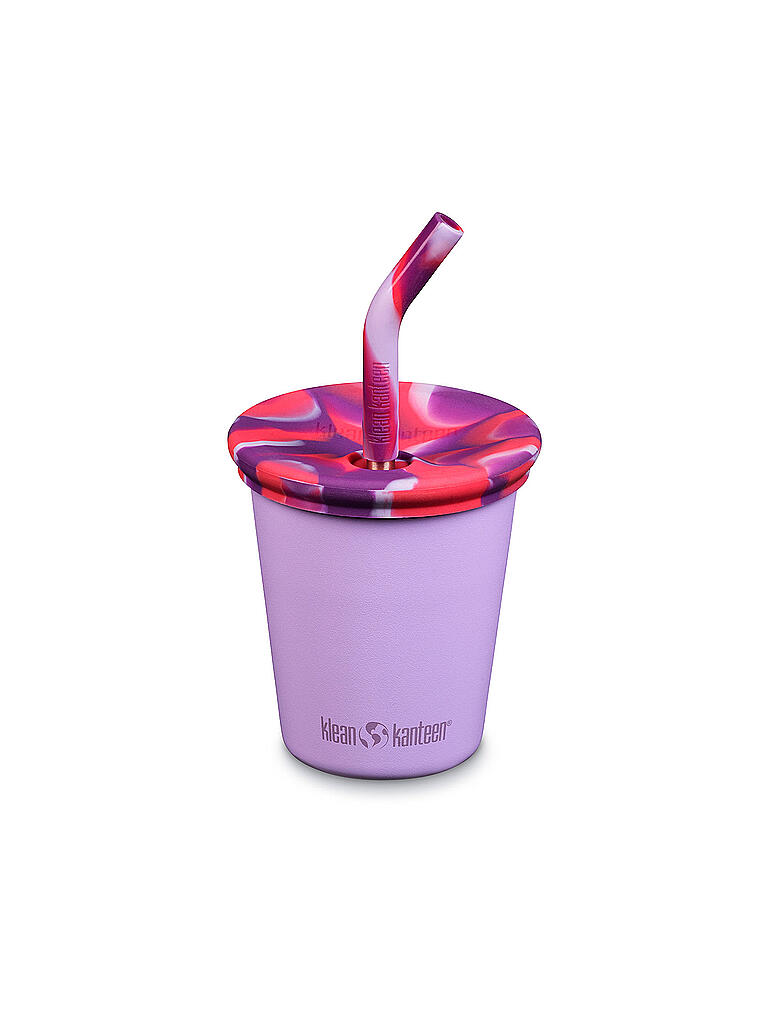KLEAN KANTEEN | Edelstahl Trinkbecher Kid Cup 296ml mit Deckel und Trinkhalm | lila