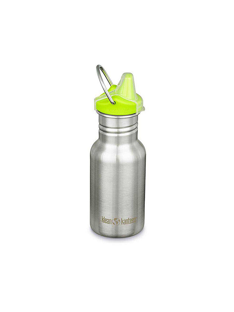 KLEAN KANTEEN | Kinder Trinkflasche Classic einwandig 12 oz (355 ml) mit Sippy Cap | silber