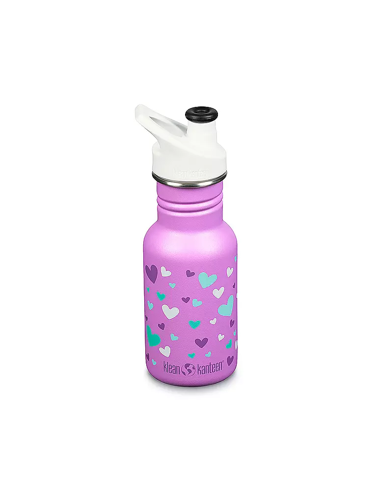 KLEAN KANTEEN | Kinder Trinkflasche Classic einwandig 12 oz (355 ml) mit Sippy Cap | lila