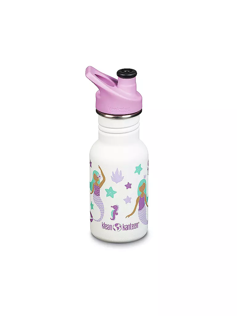 KLEAN KANTEEN | Kinder Trinkflasche Classic einwandig 12 oz (355 ml) mit Sippy Cap | pink