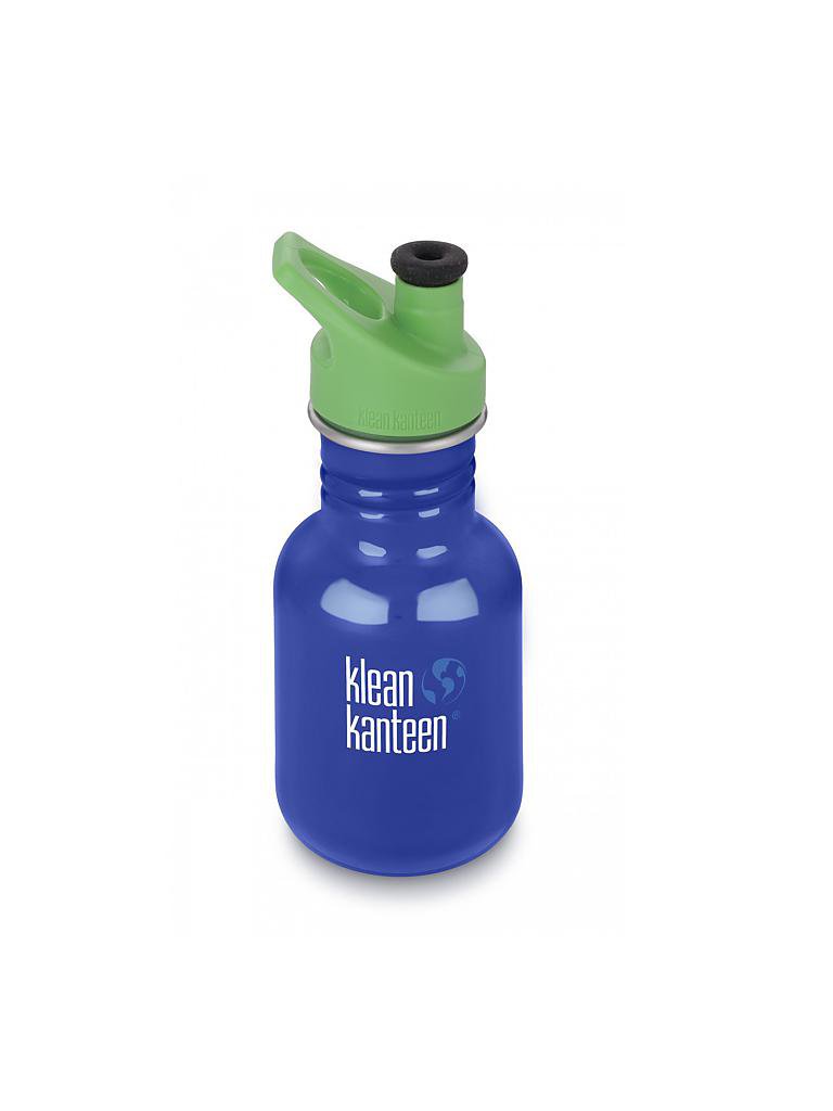 KLEAN KANTEEN | Kinder Trinkflasche Classic einwandig 12 oz (355 ml) mit Sport Cap | blau