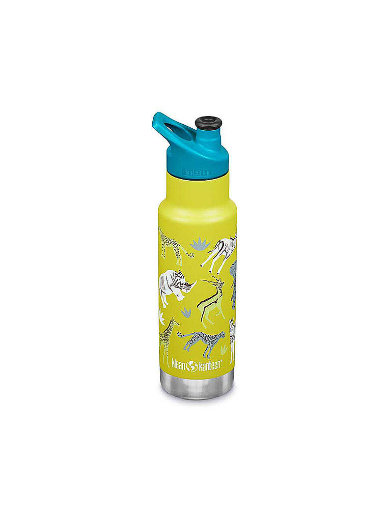 KLEAN KANTEEN | Kinder Trinkflasche Classic Slim 12 oz (355 ml) mit Sport Cap | gelb
