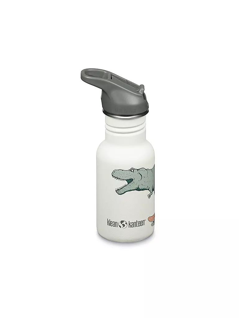 KLEAN KANTEEN | Kinder Trinkflasche Flip Seal Sport Cap Wistraw 355ml | weiss