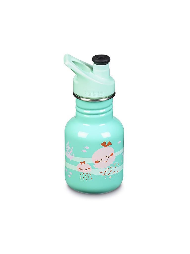 KLEAN KANTEEN | Kinder Trinkflasche Kid Classic einwandig 12 oz (355 ml) mit Sport Cap | türkis