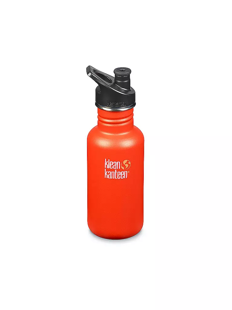 KLEAN KANTEEN | Trinkflasche Classic einwandig 18 oz (532 ml) mit Sport Cap  | orange
