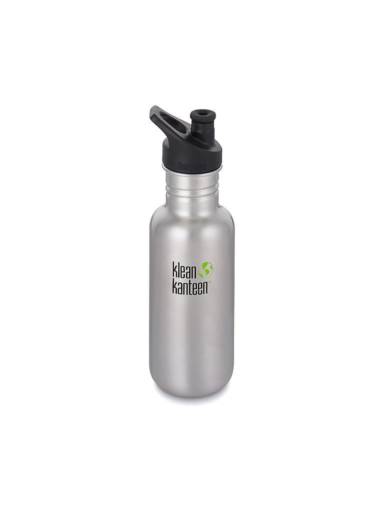 KLEAN KANTEEN | Trinkflasche Classic einwandig 18 oz (532 ml) mit Sport Cap | silber