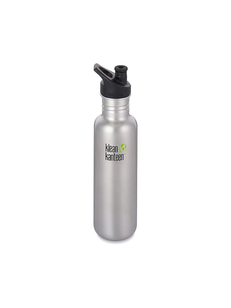 KLEAN KANTEEN | Trinkflasche Classic einwandig 27 oz (800 ml) mit Sport Cap | silber