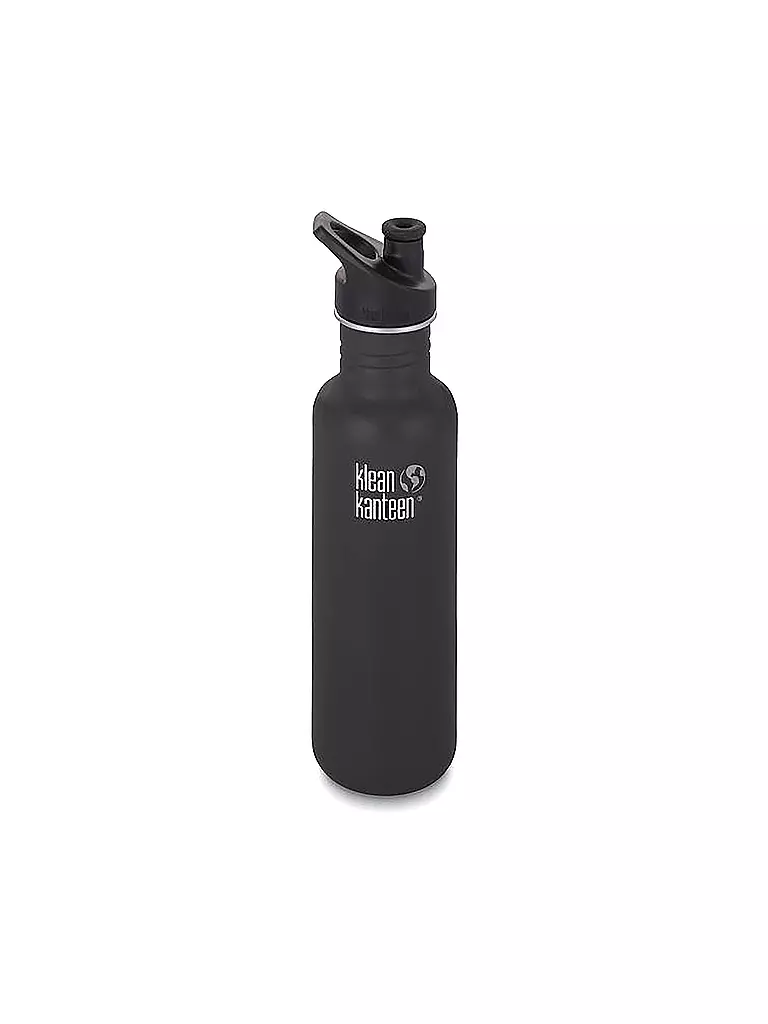 KLEAN KANTEEN | Trinkflasche Classic einwandig 27 oz (800 ml) mit Sport Cap | schwarz