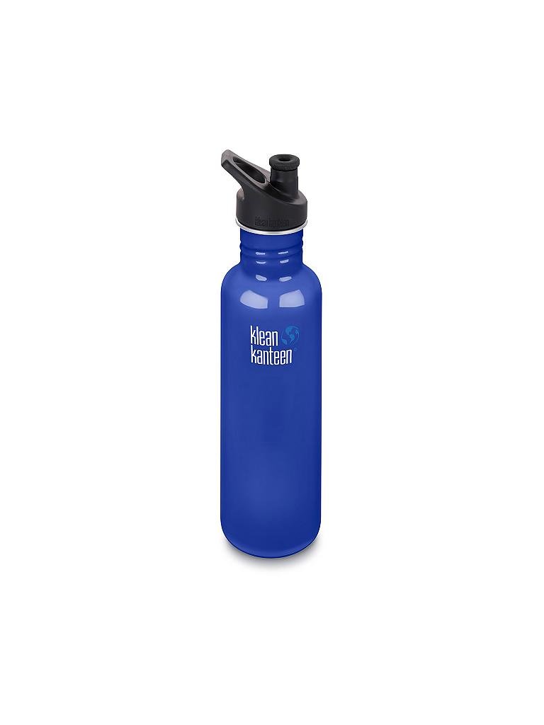 KLEAN KANTEEN | Trinkflasche Classic einwandig 27 oz (800 ml) mit Sport Cap | blau