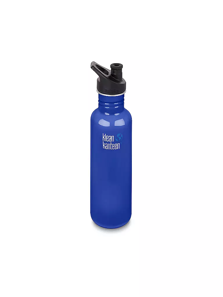 KLEAN KANTEEN | Trinkflasche Classic einwandig 27 oz (800 ml) mit Sport Cap | blau