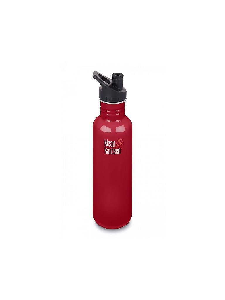 KLEAN KANTEEN | Trinkflasche Classic einwandig Millenial Blush 27 oz (800 ml) mit Sport Cap | rot
