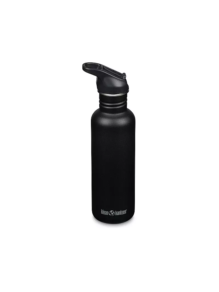 KLEAN KANTEEN | Trinkflasche Classic Flip Seal Sport Cap Wistraw 532ml | schwarz