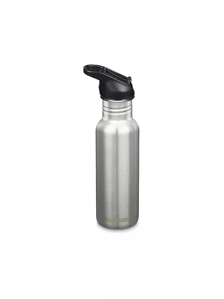 KLEAN KANTEEN | Trinkflasche Classic Flip Seal Sport Cap Wistraw 532ml | silber