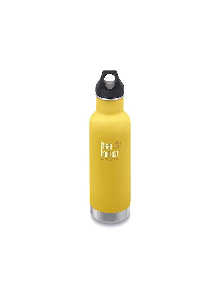 KLEAN KANTEEN | Trinkflasche Classic vakuumisoliert 20 oz (592 ml) mit Loop Cap  | gelb