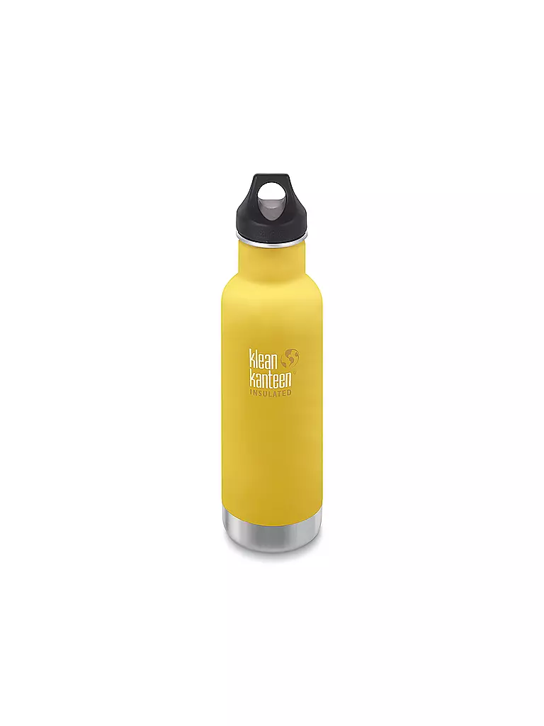 KLEAN KANTEEN | Trinkflasche Classic vakuumisoliert 20 oz (592 ml) mit Loop Cap  | gelb