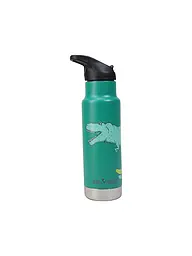 KLEAN KANTEEN | Trinkflasche Edelstahl Kid Classic 355ml Flip Sport Cap Isoliert  | grün