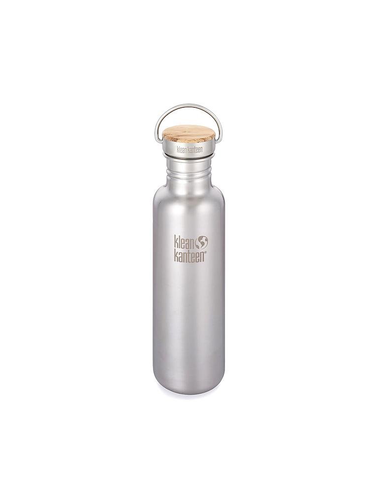 KLEAN KANTEEN | Trinkflasche Reflect einwandig 27 oz (800 ml) mit Stainless Unibody Bamboo Cap | silber