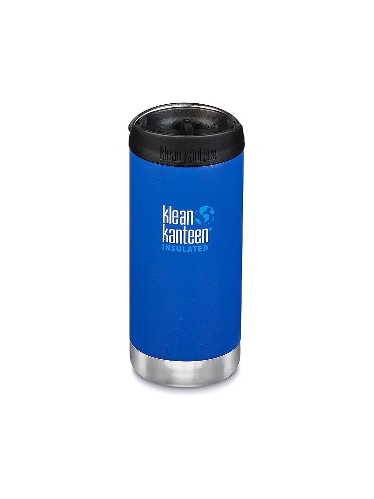 KLEAN KANTEEN | Trinkflasche TKWide vakuumisoliert 12 oz (355 ml) mit Café Cap | blau