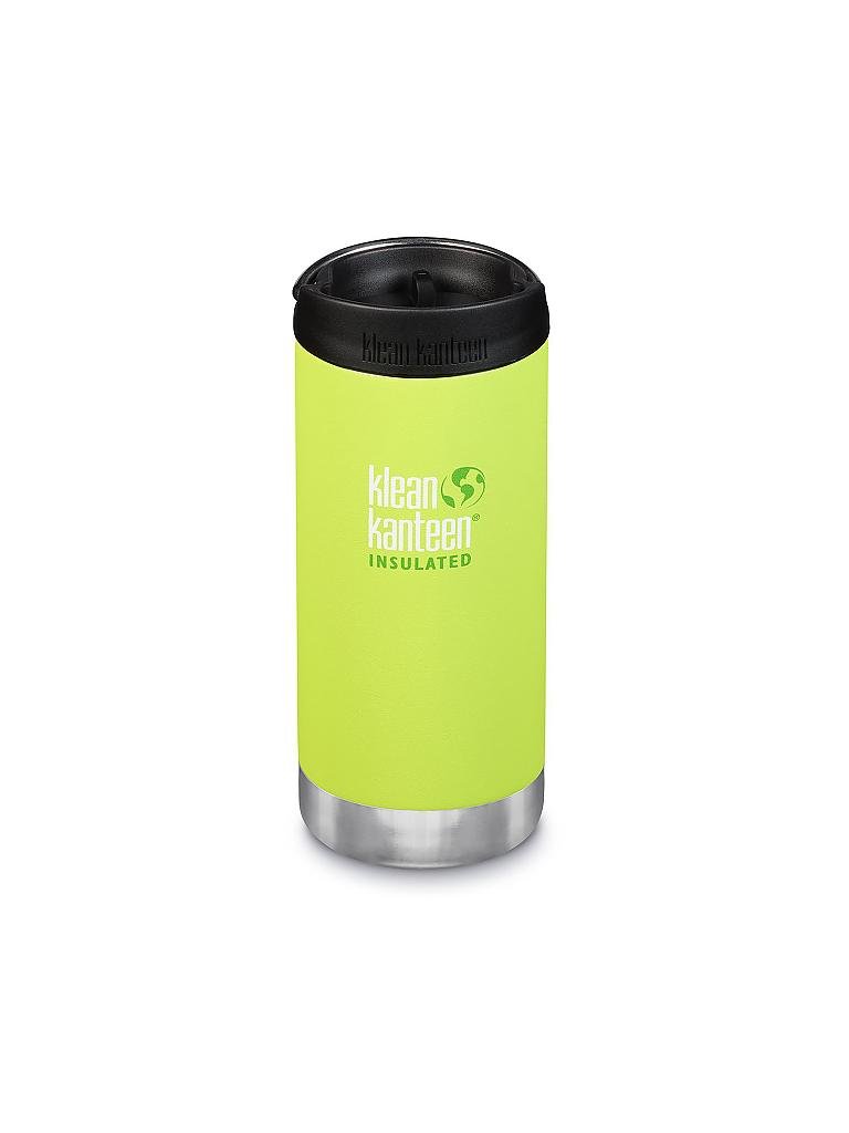 KLEAN KANTEEN | Trinkflasche TKWide vakuumisoliert 12 oz (355 ml) mit Café Cap | grün