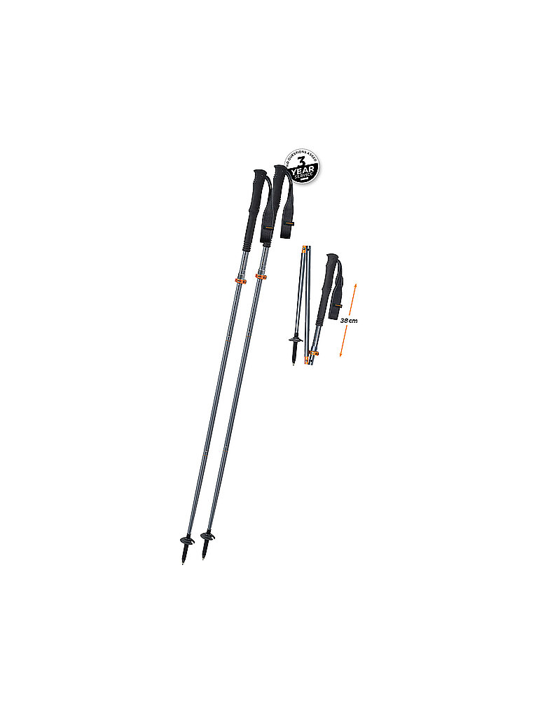 KOMPERDELL Damen Wanderstock FX Lite TI Vario Compact schwarz