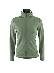 LÖFFLER | Damen Langlauf Fleecejacke Tech-Merino Hoodie | Olive