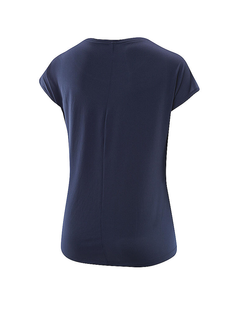 LÖFFLER | Damen Laufshirt Loose Print Plumes | dunkelblau